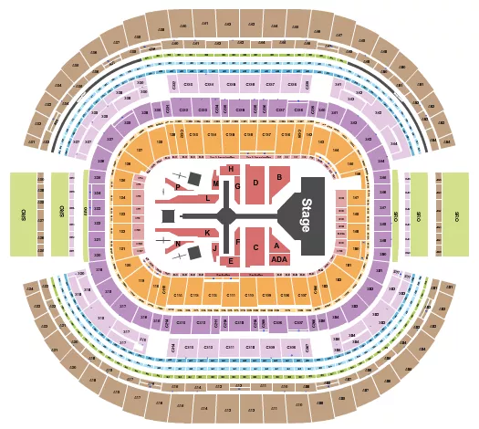 seating chart for AT&T Stadium - Weeknd - eventticketscenter.com