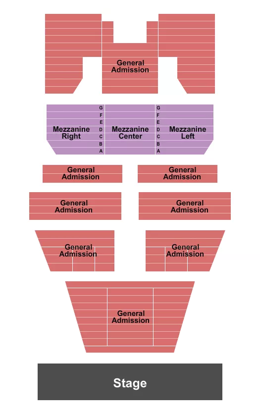 seating chart for Agora Theatre - Endstage 4 - eventticketscenter.com