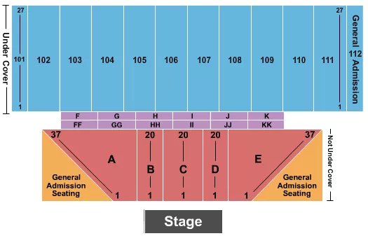 seating chart for Allentown Fairgrounds - Endstage 2 - eventticketscenter.com