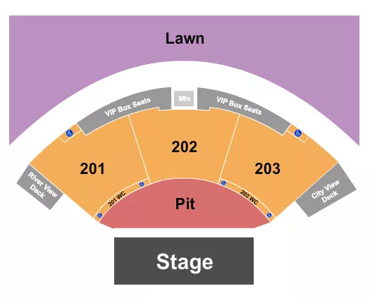 seating chart for Allianz Amphitheater at Riverfront - Endstage GA Pit - eventticketscenter.com