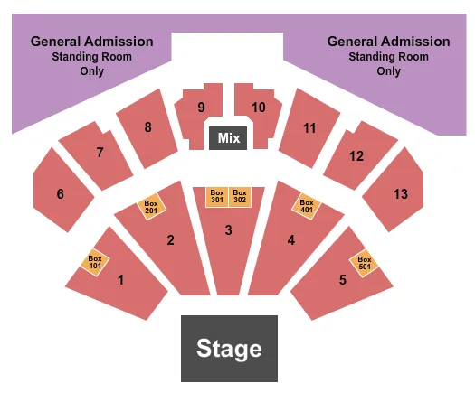 seating chart for BMO Pavilion - End Stage 2 - eventticketscenter.com