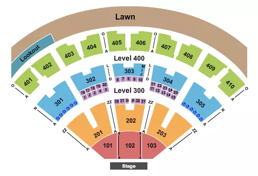 seating chart for Budweiser Stage - Toronto - Endstage 3 - eventticketscenter.com