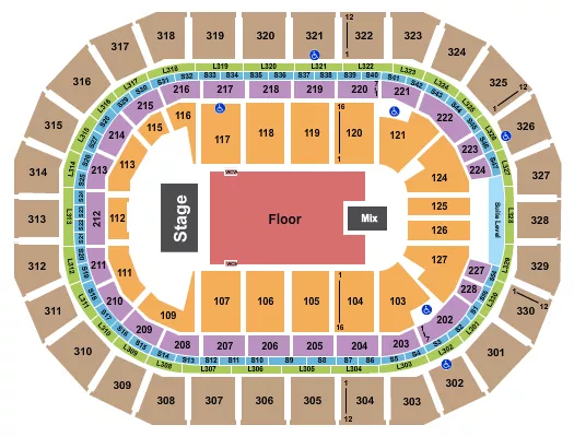 seating chart for Canada Life Centre - Endstage - eventticketscenter.com