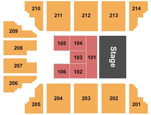 seating chart for Stride Bank Center - Disney Princess Concert - eventticketscenter.com