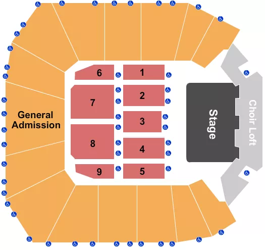 seating chart for Chautauqua Institution Amphitheater - Endstage RSV/GA - eventticketscenter.com
