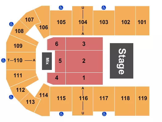 seating chart for Cross Insurance Center - Bluey - eventticketscenter.com
