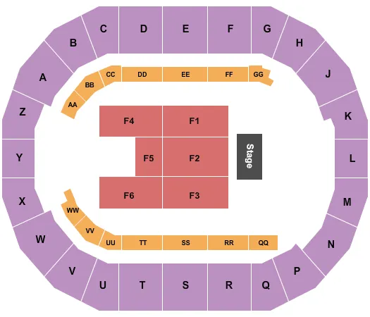 seating chart for Days of 47 Arena at Utah State Fair Park - End Stage - eventticketscenter.com