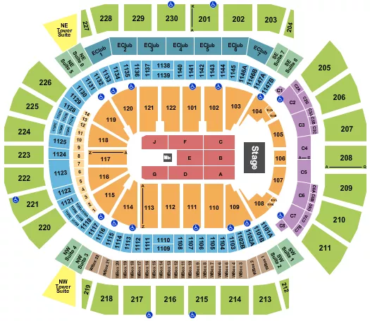 seating chart for Desert Diamond Arena - Endstage 4 - eventticketscenter.com
