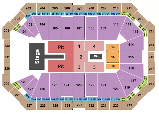 seating chart for Dickies Arena - Laufey - eventticketscenter.com