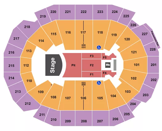 seating chart for Fiserv Forum - Mumford & Sons - eventticketscenter.com