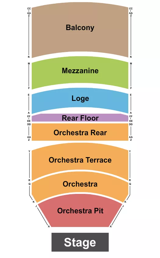 seating chart for Fox Theater - Oakland - Endstage 2 - eventticketscenter.com