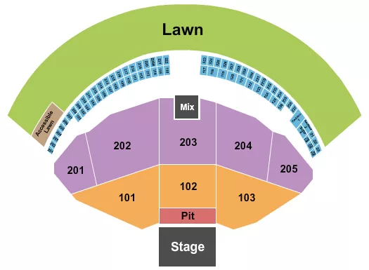 seating chart for Gorge Amphitheatre - Neil Young - eventticketscenter.com