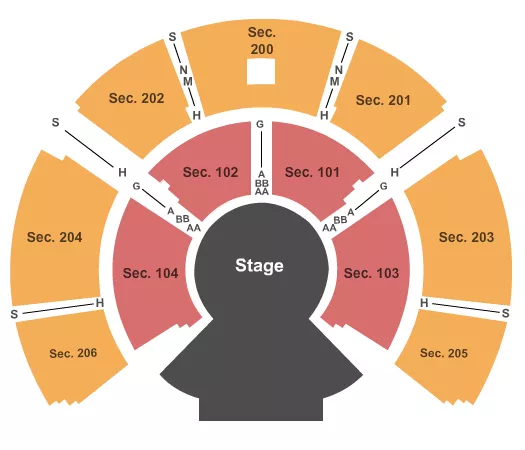 seating chart for Under The Big Top - Oracle Park - Amaluna - eventticketscenter.com