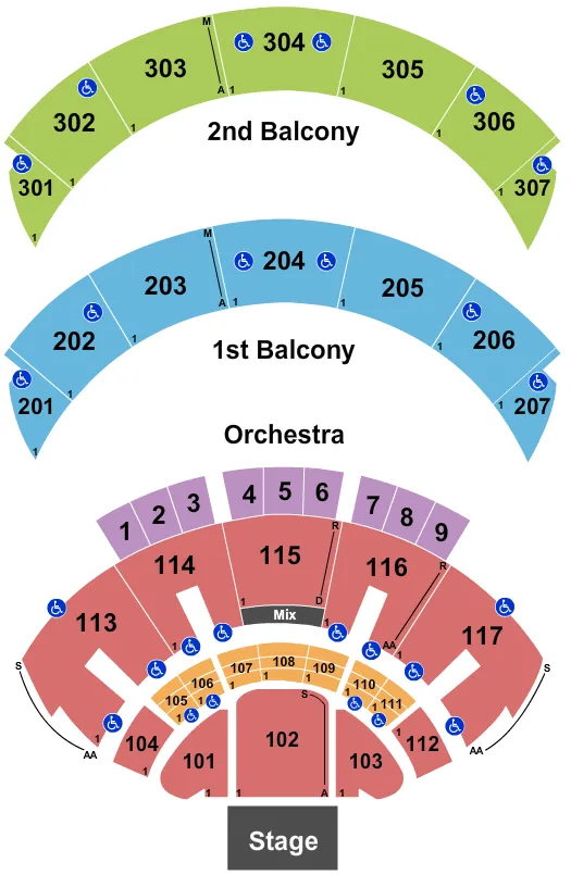 seating chart for Hard Rock Live At The Seminole Hard Rock Hotel & Casino - Hollywood - Endstage 2 - eventticketscenter.com