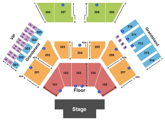 seating chart for Huntington Bank Pavilion at Northerly Island - Endstage No Lawn - eventticketscenter.com