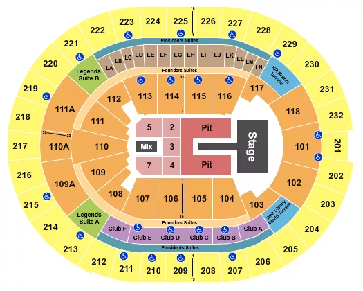 seating chart for Kia Center - Laufey - eventticketscenter.com