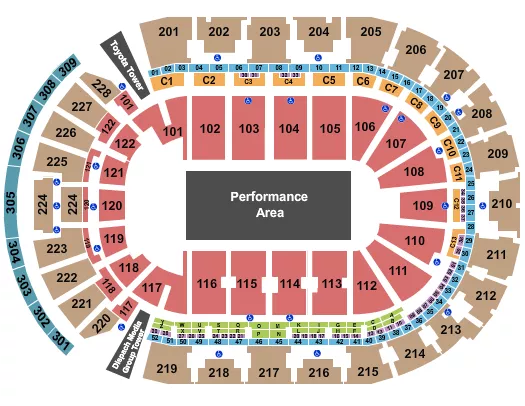 seating chart for Nationwide Arena - Monster Trucks - eventticketscenter.com