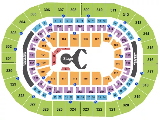 seating chart for Paycom Center - Cirque De Soleil - eventticketscenter.com