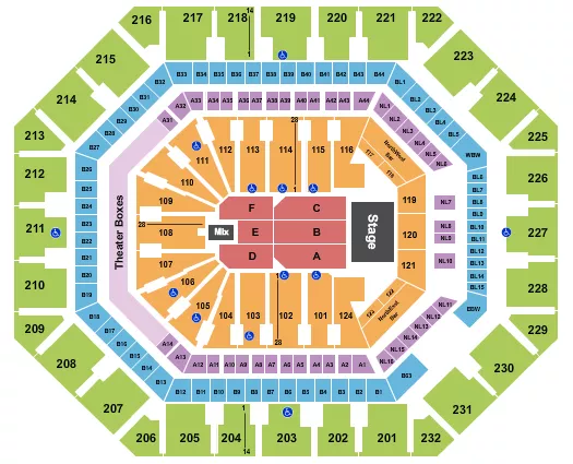 seating chart for PHX Arena - Gabriel Iglesias - eventticketscenter.com