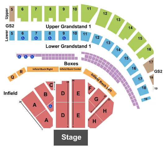 seating chart for Puyallup Fairgrounds At Washington State Fair Events Center - Endstage 3 - eventticketscenter.com