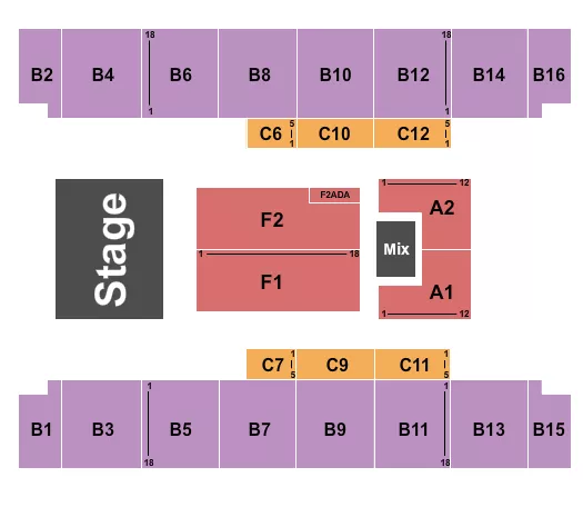 seating chart for Salem Civic Center - Sesame Street Live - eventticketscenter.com