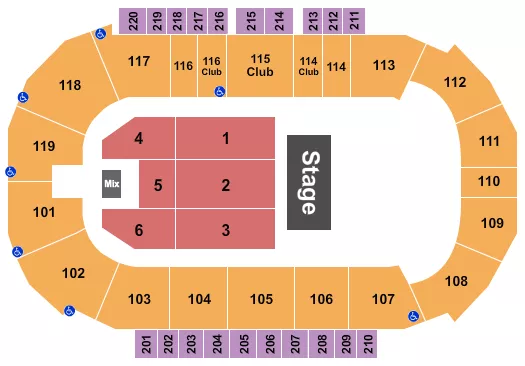 seating chart for Showare Center - Marca Registrada - eventticketscenter.com