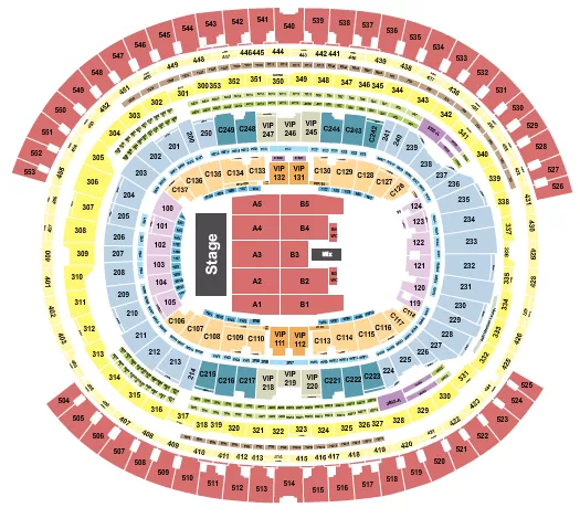 seating chart for SoFi Stadium - Comedy - eventticketscenter.com