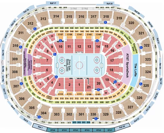 seating chart for TD Garden - Hockey Row - eventticketscenter.com