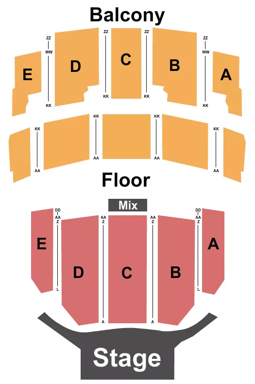 seating chart for Texas Hall - Endstage - eventticketscenter.com
