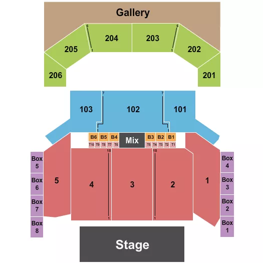 seating chart for The Chelsea - The Cosmopolitan of Las Vegas - Endstage Boxes/GA Gallery - eventticketscenter.com