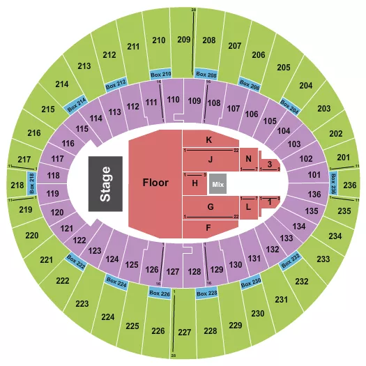 seating chart for The Kia Forum - Endstage GA Floor 4 - eventticketscenter.com