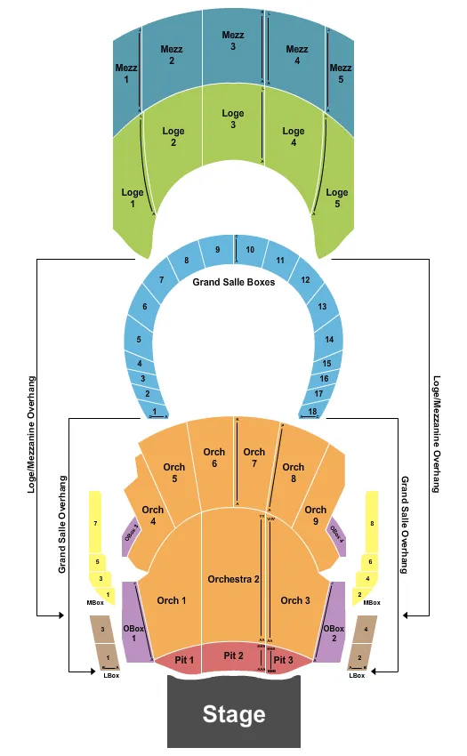seating chart for The Met Presented by Highmark - End Stage - eventticketscenter.com