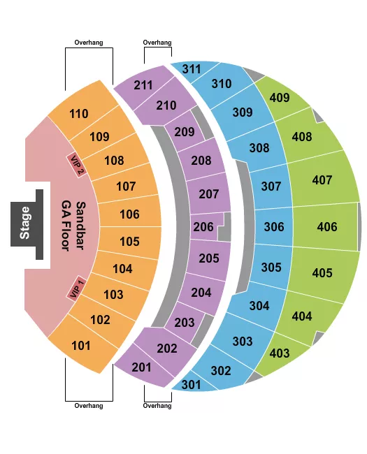 seating chart for Sphere - Endstage Sandbar - eventticketscenter.com