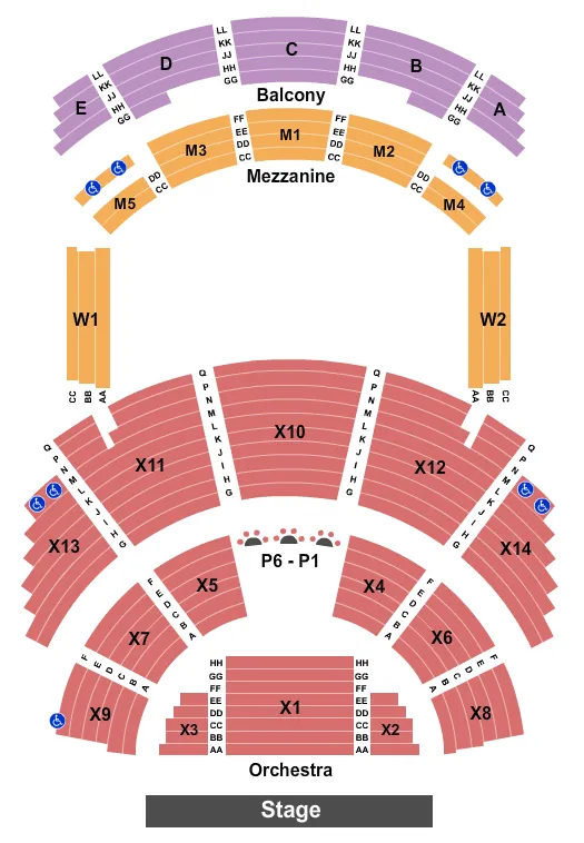 seating chart for The Vine at Del Lago Resort - Endstage - eventticketscenter.com