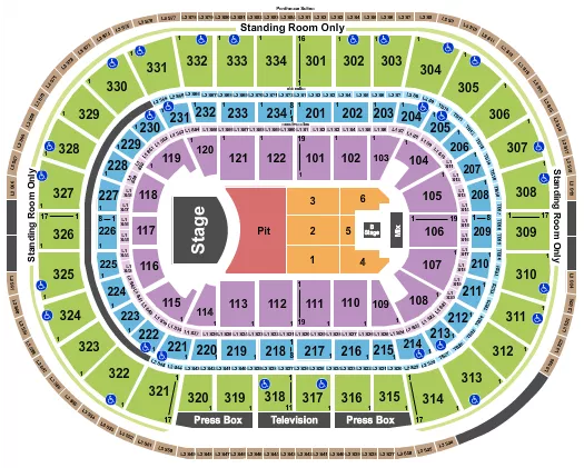 seating chart for United Center - Mumford & Sons - eventticketscenter.com