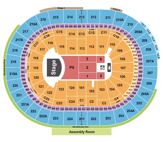 seating chart for Wells Fargo Center - PA - Mumford & Sons - eventticketscenter.com