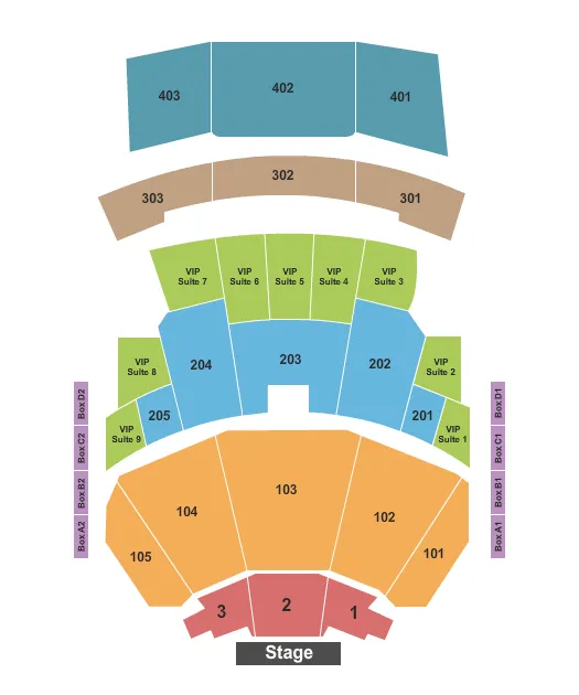 seating chart for Yaamava Theater at Yaamava Resort & Casino - End Stage - eventticketscenter.com